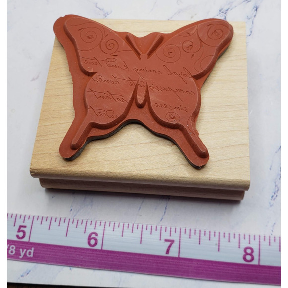 Stampin' Up! Butterfly Friend Flourish Encouraging Words Mounted Rubber Stamp - Picture 6 of 7